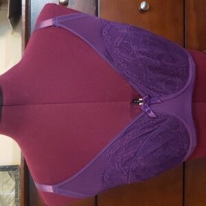 NWT Parfait Solid Mulberry Purple Lace Underwire Bra Size UK 32 FF